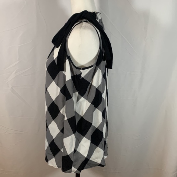 Lord & Taylor Black & White Checkered Tank Top - Picture 2 of 6